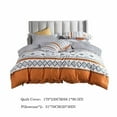 Wdhugt Bohemian Duvet Cover Set Queen Size Orange Geometric Lightweight