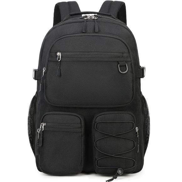 Mochila Lohol resistente al agua para portátil de 15,6 pulgadas, negra