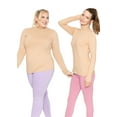 thumbnail image 2 of Stretch Is Comfort Women's Warm Long Sleeve Turtleneck Top Beige X-Large, 2 of 6