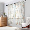 thumbnail image 2 of Yayeee Window Curtains Set of 2 for Living Room Light Filtering 63"x52", Flower Giraff Pattern, 2 of 7