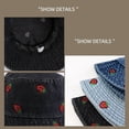 thumbnail image 7 of Vjnyvs Strawberry Print Bucket Hat - Cute Summer Beach Hat for Women Men, Sun Protection Wide Brim Fisherman Cap, 7 of 7