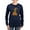 Navy, variant on - Halloween Letter A Witch Monogram Women's Long Sle - Women's Long Sleeve Graphic Tee Casual Fit