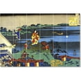thumbnail image 1 of Ceramic Tile Mural-Katsushika Hokusai Ukiyo-E Tile Mural Commercial Art. 48" w x 32" h using (24) 8 x 8 ceramic tiles, 1 of 3