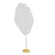 thumbnail image 1 of Pluma de avestruz blanca, pluma para firmas de libros de invitados de boda, soporte de metal dorado, 1 of 9