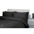 thumbnail image 2 of 100% Egyptian Cotton 3 Pcs Duvet Set Solid (Black,Twin/Twin Xl), 2 of 4