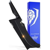 DALSTRONG BBQ Pitmaster Slicing Knife - 9" - Shadow Black Series - Black Titanium Nitride Coated - High Carbon - 7CR17MOV-X Vacuum Treated Steel- Sheath - NSF Certified