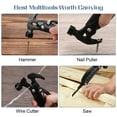 thumbnail image 6 of Qweryboo 12-in-1 Multitool Hammer, Safety Lock, Screwdriver Bits Set and Nylon Sheath, Multi Tool for Outdoor, Camping, Ideal Gifts for Father, Husband, Boyfriend, 6 of 7