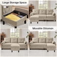 thumbnail image 4 of Jarenie Beige L-Shaped Sleeper Sofa with Reversible Chaise & Storage Pockets – Perfect for Small Spaces, 4 of 7