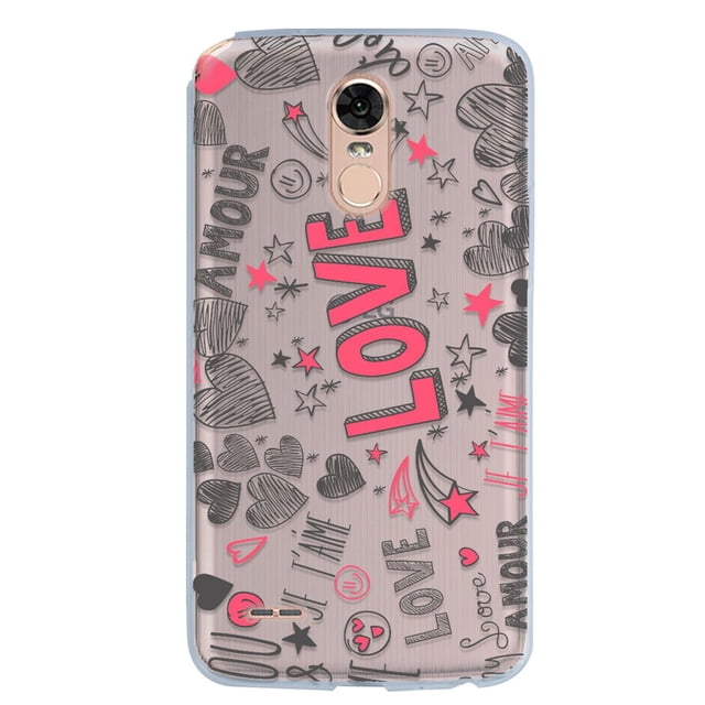 Funda Para LG Stylus 3 Corazones Love, Uso Rudo, InstaCase Protector para LG Stylus 3 Antigolpes, Case Corazones Love