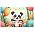 thumbnail image 1 of Panda Party Banner Colorful Happy Birthday Decorations Background for Kids Celebration Backdrop Event Supplies Photo Booth Birthday Party, 1 of 4