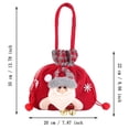 thumbnail image 3 of kjfeif Drawstring Christmas Bags 3D Xmas Gift Bags Christmas Wrapping Bags Xmas Goodie Bags Red Pouch Bags Sack Stockings Party Bags for Christmas Tree Family Holiday Xmas Party Wedding Decor, 3 of 6