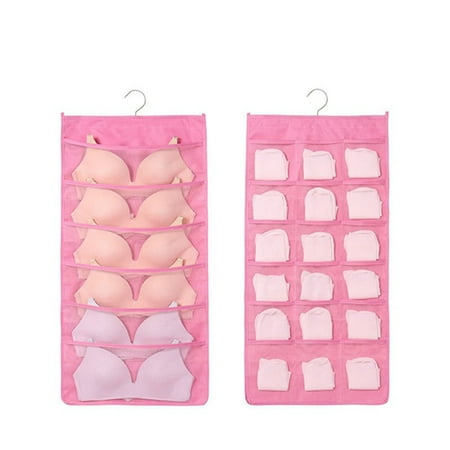 

Gifts Klycj Double Side Non-woven Cloth Wall WardrobeBag Sorting Hanger Organizer Bra Underwear Hot