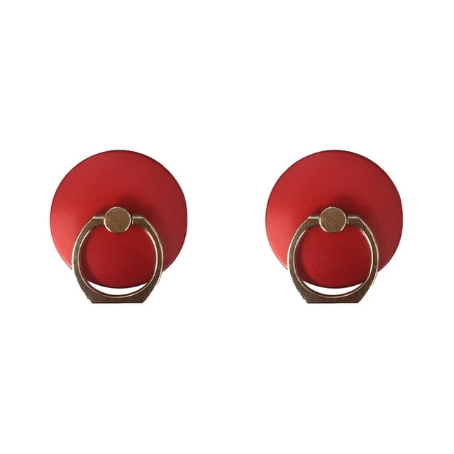 maskred Support Rotatif Rond à 360° pour Bague de Doigt pour Cellulaire Téléphone Intelligent Rouge 2ensemble