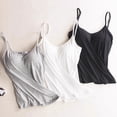 thumbnail image 5 of Valcatch 3-pack Women's Built-in Bra Padded Camisole, Adjustable Spaghetti Strap Soft Cotton Yoga Tank Tops for Daily Wear, 5 of 9