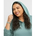 thumbnail image 4 of Hanes Originals Women's Soft Brushed Fleece Hoodie Dress (Plus Size) Salt Pool Green 3X, 4 of 6