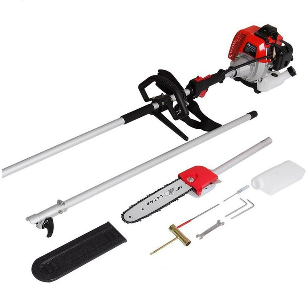 Powerful 42.7CC Gas Powered Pole Chainsaw Reach 14 FT Saw w Carry Bag