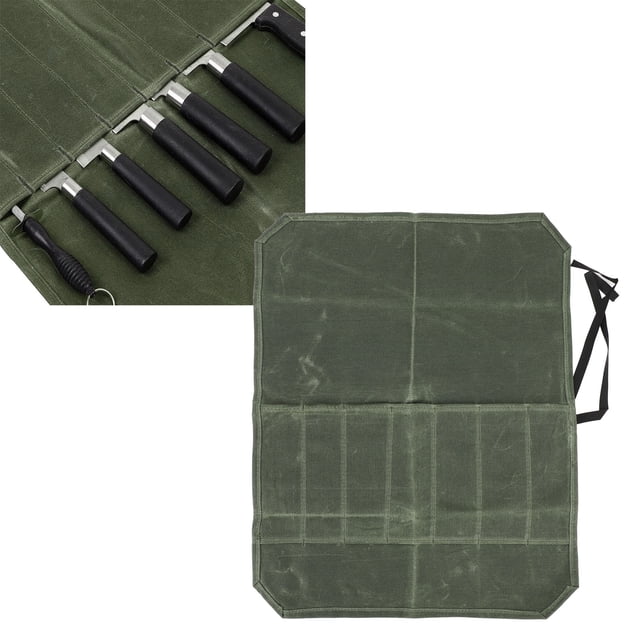 Estuche de Almacenamiento para chef, Porta Cuchillos Portátil de Lona Infundible, Ligero de Gran Capacidad, Herramientas de Cocina para Vieges, Bolsa Inscritable para