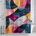 thumbnail image 3 of Modernism Art Shower Curtain for Bathroom Decor, Multi Color Geometric Color Block Waterproof Fabric Shower Curtain, 36"x78" Set with 12 Hooks, 3 of 9