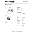 thumbnail image 5 of 4221-MB-Millennium Lighting-Ella - 1 Light Wall Sconce-11 Inches Tall and 6 Inches Wide   Matte Black Finish with Frosted White Glass, 5 of 5