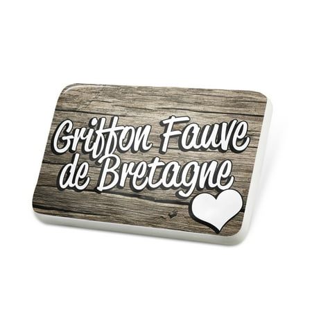 Porcelein Pin Griffon Fauve de Bretagne, Dog Breed France Lapel Badge – NEONBLOND