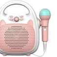 thumbnail image 3 of Freer Machine de Karaoké pour Enfants Jouets de Chant Microphone Jouet Tout-Petit bluetooth Haut-Parleur mp3 Intérieur Extérieur Portable Rose, 3 of 9