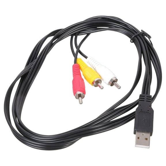 High Compatibility USB To 3RCA AV Cable 1.5m For TVs DVD Players Computers And Smartphones