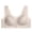 Khaki, variant on Plus Size Front Closure Lace Bra for Women Thin Fixed Cups Wireless No Underwire Full Coverage Support Bra Wide Strap Comfort Beauty Back Bralette Black 3XL