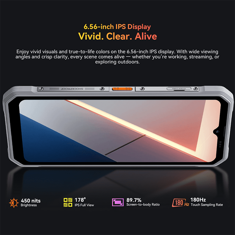 Blackview Oscal MARINE 3 Rugged Smartphone 6.56-inch HD IPS 90Hz Display Android 16 MTK Helio G81 NFC 5000mAh 256GB Cellphone,8GB 256GB white