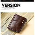 thumbnail image 1 of （brown）Mens Leather Wallet Blocking Credit Card Holder Double Zipper Gents Purse Wallets for Men Coin Purse Snap Zip Wallet with Chain, 1 of 5