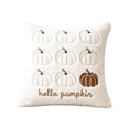 thumbnail image 2 of Pumpkin Embroidery Throw Pillow Cover Pumpkin Letter Decorative Square Sofa Cushion Cover Fall Farmhouse Couch Decor by OVFUIZ, 2 of 8