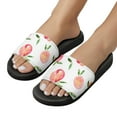 thumbnail image 5 of GZHJMY Stylish Slides for Women Men, Pink Peach Fruits Soft Flexible Slip-on Sandals Slippers, 5 of 7