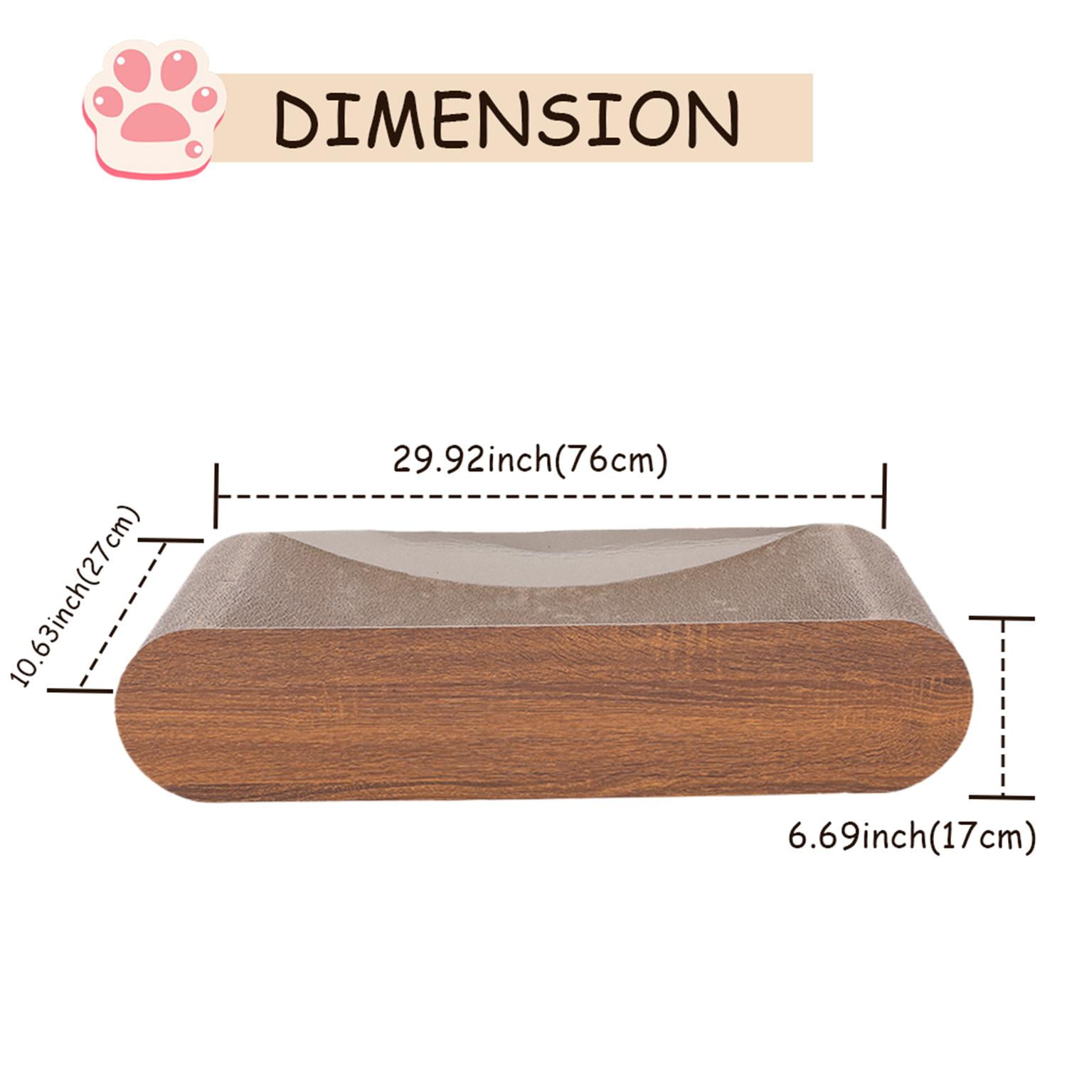 Pefilos 19" Removable Middle Part Cat Scratcher Board, Cardboard Scratching Pad Bed House, Recyclable Corrugated Scratch Toy, Brown Pefilos 19" Removable Middle Part Cat Scratcher Board, Cardboard Scratching Pad Bed House, Recyclable Corrugated Scratch Toy, Brown