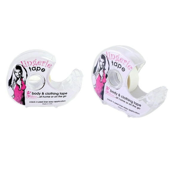 Fullness Women Lingerie Double Sided Women Clothing Tape with Dispenser, 2 Rolls