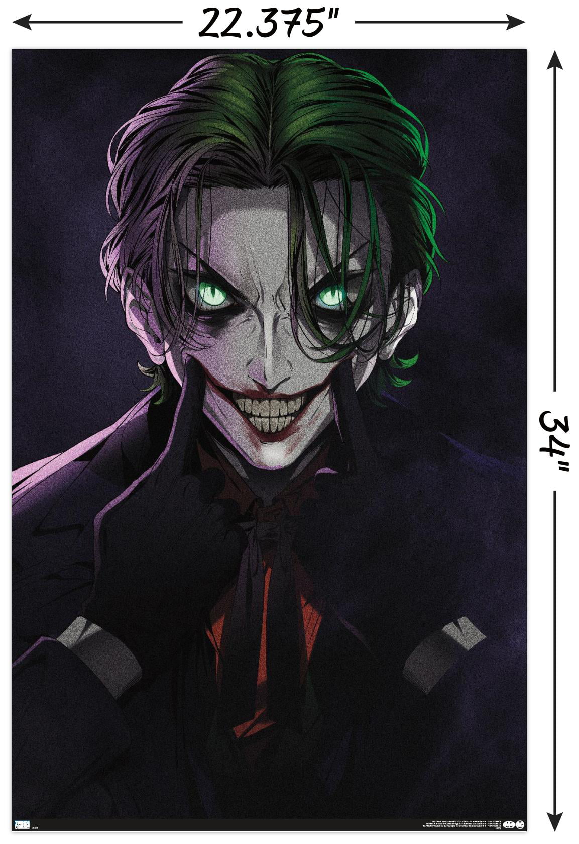DC Comics - The Joker Anime - Smile Wall Poster, 