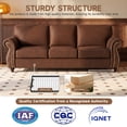 thumbnail image 5 of Poshby Living Room Furniture Set of 3 with Accent Chairs(2pcs), 3 Seater Couch(1pc), Fabric Material for Living Room, Rust, 5 of 11