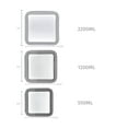 thumbnail image 4 of COOK SAVVY 6-Piece Square Locktop Glass Food Storage Meal Containers Set, Light Gray, 4 of 4