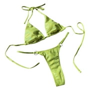 Womens Swimsuits Ms. Sexy T Shaped Sparkling Bikini Bikini Swimsuit Bathing Suits