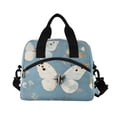 thumbnail image 2 of Lunch Bag Portable Crossbody Meal Bag Cooler Bag Insulated Lunch Bag Food Bag Handheld & Crossbody Design Beautiful Big Blue Butterfly, 2 of 6