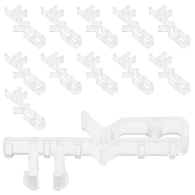12 clips ocultos para cenefa, transparentes, para reparar persianas, de acrílico.