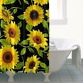 thumbnail image 4 of Waterproof Cute Sunflower Shower Curtain 72x72 Inch Boho Style Polyester Unique Shower Curtain for Bathroom Hotel Home Decor with 12 Plastic Hooks, 4 of 5