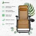 thumbnail image 3 of Camastro Silla Plegable Gravedad Cero JARDIMANÍA Beige LoungeChair beige, 3 of 8