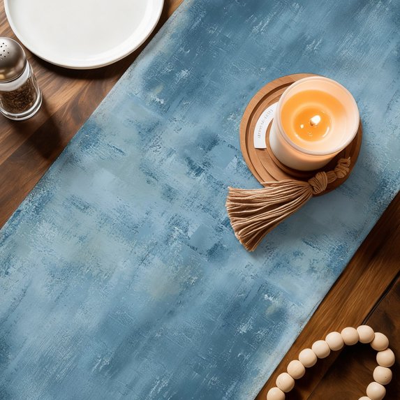 Table Runners 120 Inches Long Dress Scarves, Coastal Beach Tree Blue Grey Farmhouse Coffee/Dining/Kitchen Table Decor Table Runner for Living Room, Vintage Summer Palm Tropical 13x120 Inch