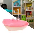thumbnail image 4 of 1: 6 Scale Dollhouse Bathtub Dollhouse Decoration Kids Pretend Toys Miniature Dollhouse Electric Tub Model Toy for 12inch Doll Figures Gifts Light Pink, 4 of 8