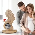 thumbnail image 5 of Picture Frame Wooden Display Baby Keepsake Holder Rustic Design 8.07x5.71x2.44 Inches Clear Glass Front Pregnancy Announcement Home Desk, 5 of 5