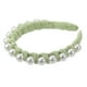 thumbnail image 1 of Diadema Unique Bargains con cinta trenzada de perlas sintéticas verde 0.79 pulgadas, 1 of 7