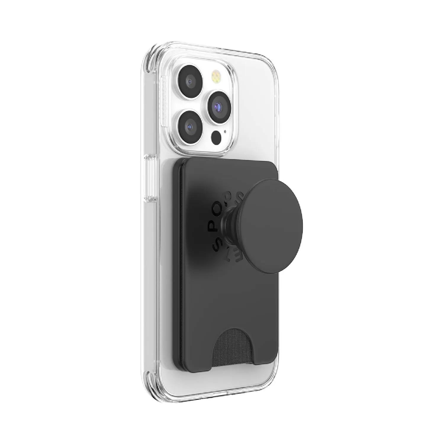 PopSockets Phone Wallet for MagSafe, Grip & Kickstand, Black photo 2