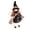 Black, variant on Nieyigj Halloween Hangable Witch Doll Ornament Small Witch Figurine with Gauze Skirt and Broom for Room Door Window Decoration, Green, 7.87 inches / 20 cm