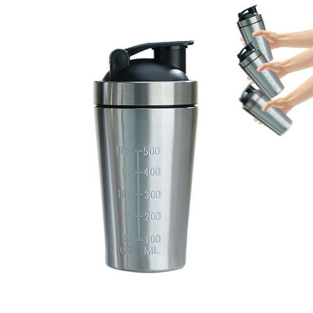 

Stainless Steel Shaker Bottle-Sports Water Cup|Metal Water Bottle with Wire Whisk Leak-Proof Design Portable Shaker Bottles for Protein Mixing Drink Mixing