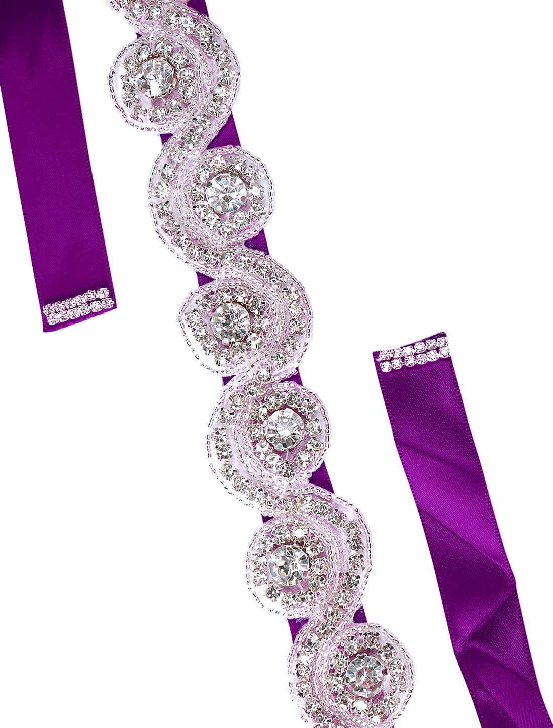 Allegra K Women's Wedding Dress Sash Ribbon Rhinestone Bridal Belt