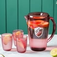 thumbnail image 6 of Clear Tritan Plastic Pitcher with Lid 32oz Red/Gray Beverage Dispenser Iced Tea Lemonade Pitcher Spout Filter & Measuring Lines 8.66x8.07x8.07in(Red), 6 of 6